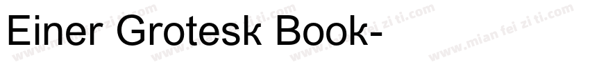 Einer Grotesk Book字体转换